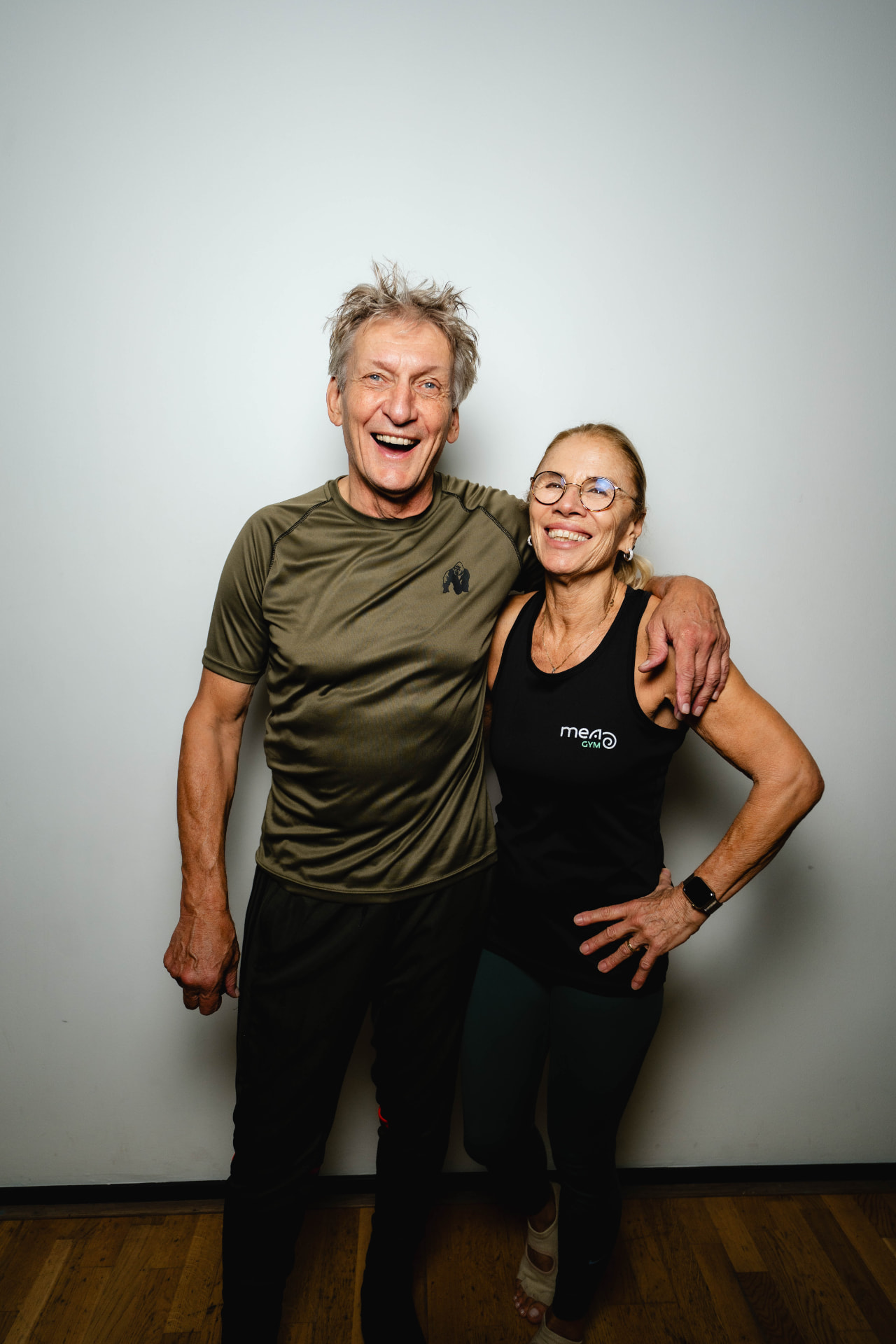 Twee lachende leden van Mea Gym